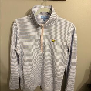 Masters Striped Quarter-Zip Pullover